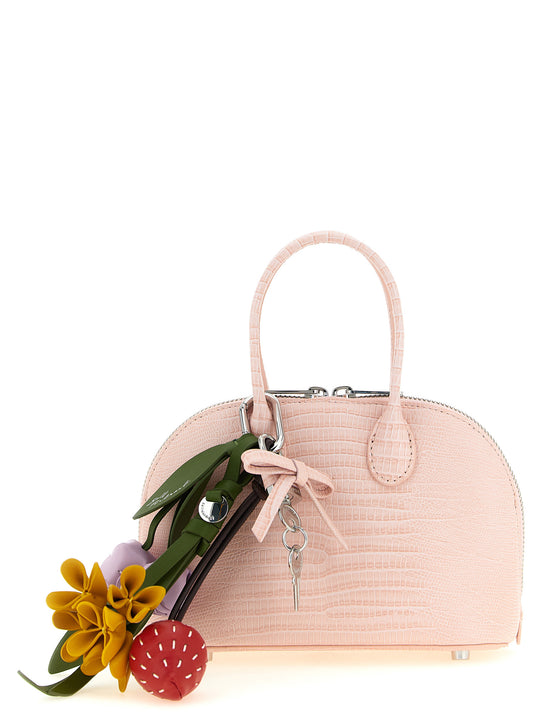 Embossed Leather Handbag Hand Bags Pink