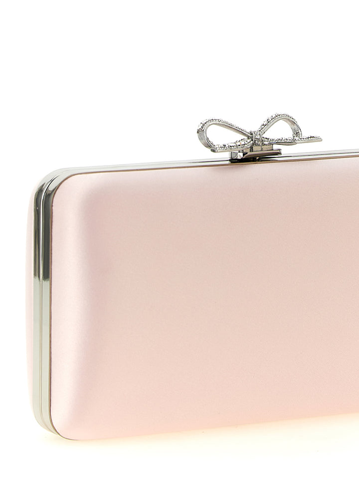Self Portrait Satin Clutch - Pink | fee5780fb297f1a237334e121a323ea1e0bf0a0a