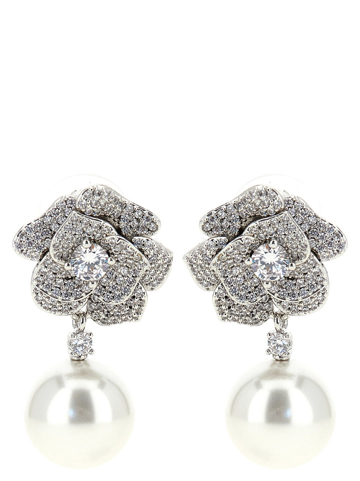 Self Portrait Mini Crystal Flower Pearl Jewelry - Silver | b2a0383771fb75a7753a3b4d748dfae7557a34f2