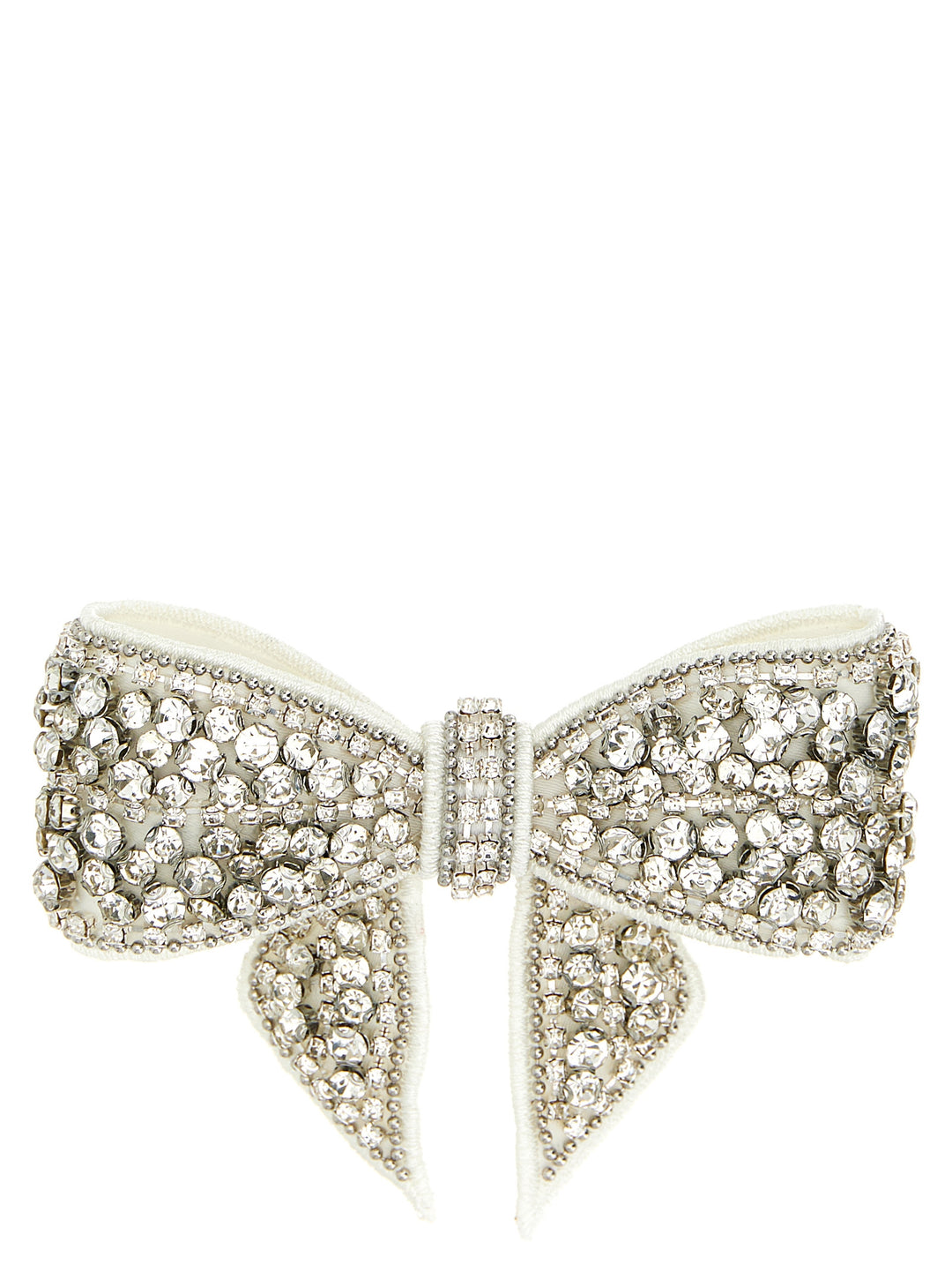 Self Portrait Crystal Embellished Bow Hair Accessories - White | faa2db9c4d3e2f43bd99468b477ffeab7b3c68e6