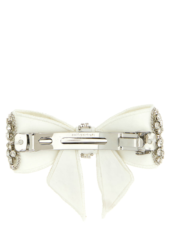 Self Portrait Crystal Embellished Bow Hair Accessories - White | a9a289cc9a44c58342a5f1ed0a22f5e52c99efa3