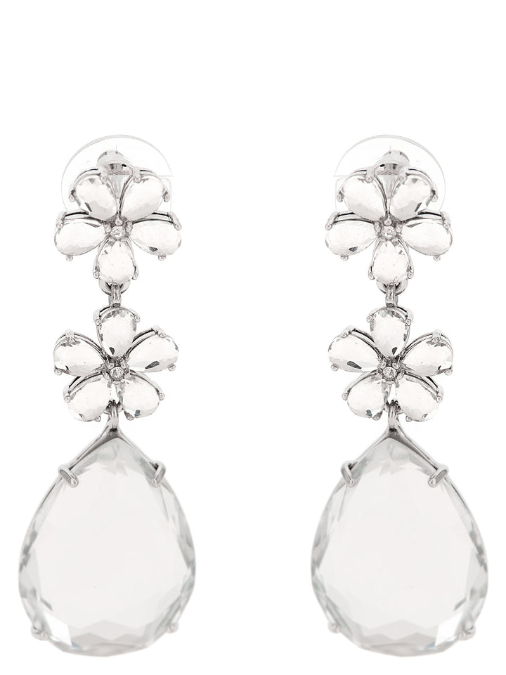 Self Portrait Crystal Flower Tiered Jewelry - Silver | 55195bdf04c59b87b61ea5be35996404cdd56928