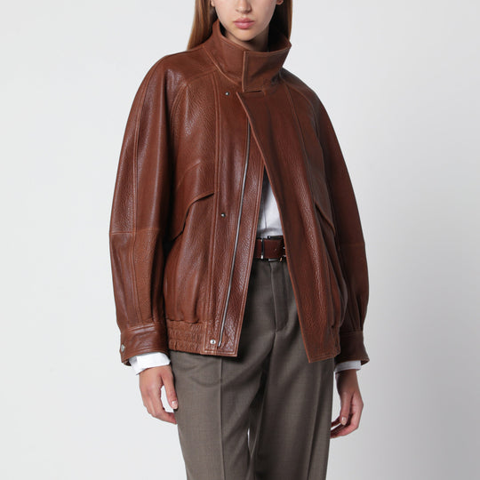 Ariste Terracotta Leather Jacket