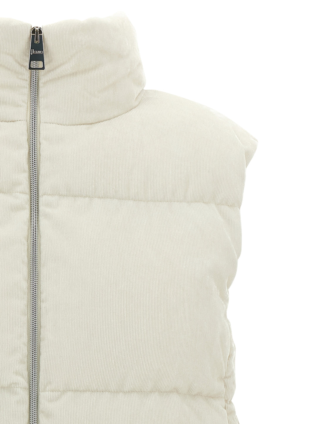 Herno Resort - Bright Corduroy Gilet - White | 0eba196c9dc2117bc803696378e1c78b9d3a4e21