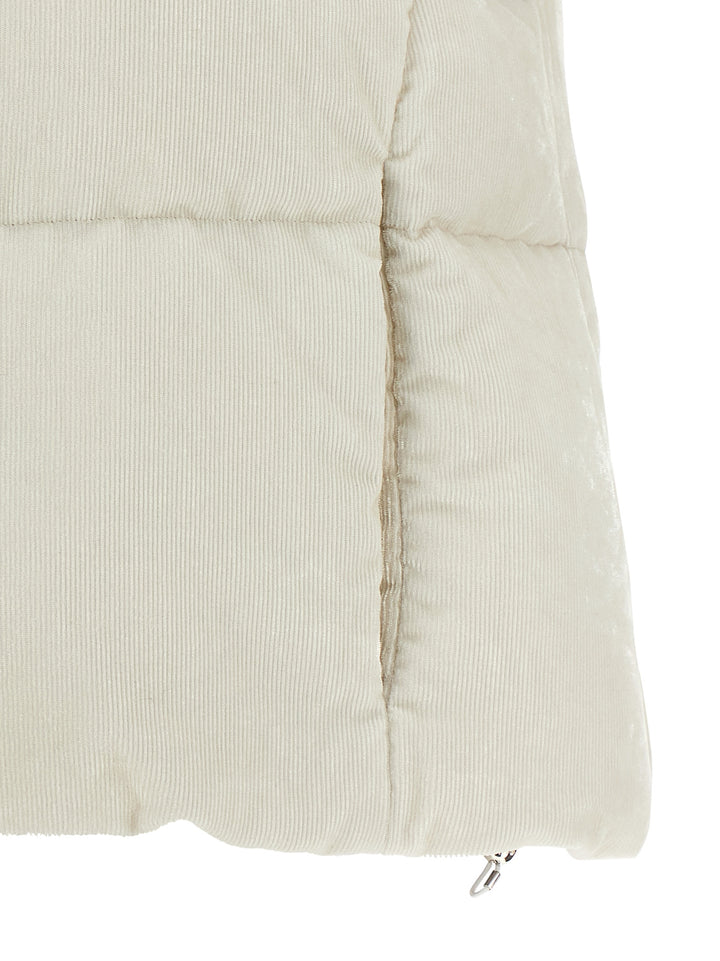 Herno Resort - Bright Corduroy Gilet - White | 38ff55b9d51693b038e7caaa2e18b91a7e6641c9