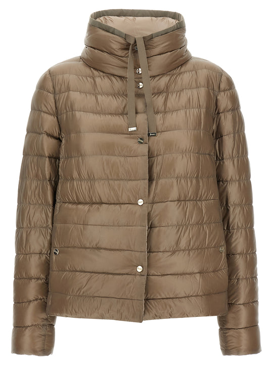 Reversible Down Jacket Puffer Jackets Brown