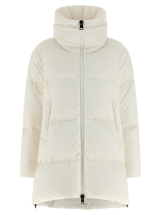 A-Shape Puffer Jackets White