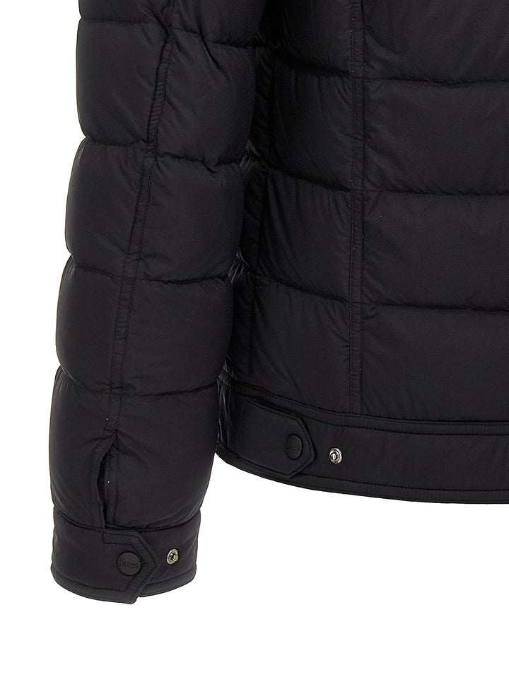 Herno La Denim Puffer Jackets - Black | bd4ca872c9515770cc4ea4bfb7d52bec70e88276