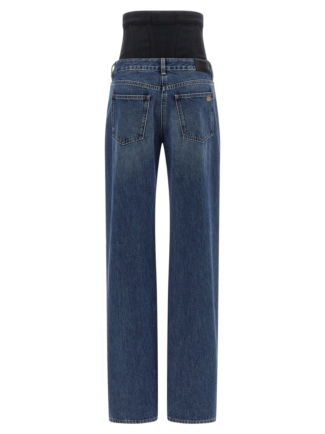Elisabetta Franchi Bustier Insert Jeans - Blue | 4427d46a8c7f1c2721b09e5ce729e69212ed9e55