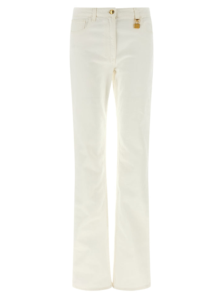 Elisabetta Franchi Jewel Padlock Jeans - White | 7e718822aaa4eb43f0f0d5f69e6e846280a32025