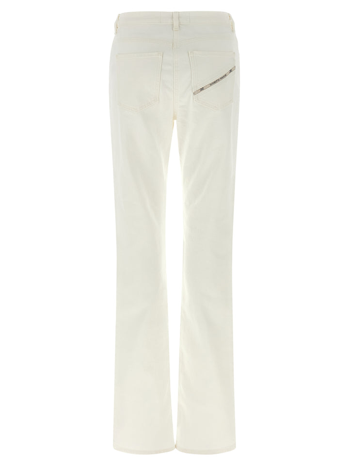 Elisabetta Franchi Jewel Padlock Jeans - White | 6ebce92f99d4cb434b3a0b3bf6894452d8b240b2