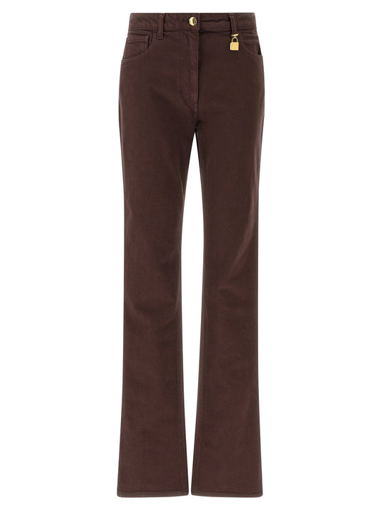 Jewel Padlock Jeans Brown