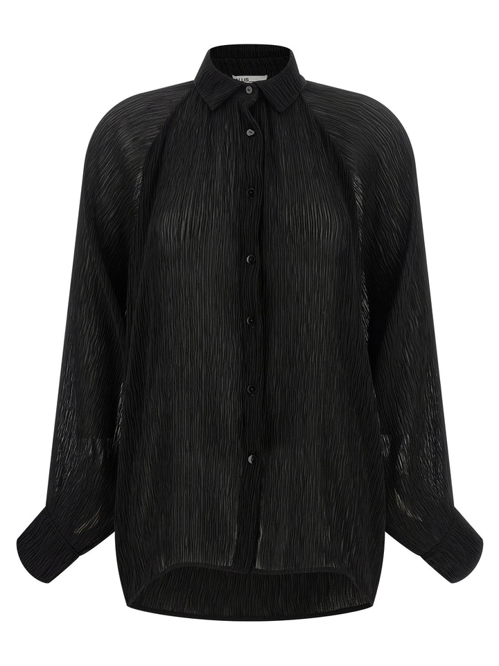 Allis Pleated Shirt Beachwear - Black | 81e5aa3b9fb081b43ba9aa11a207d5e935fe5973