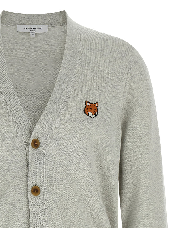 Maison Kitsune Fox Head Sweaters and Cardigans - Gray | f027751d2578694344f71bc538d059dfd04c01ef