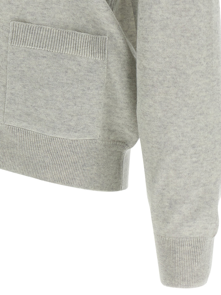 Maison Kitsune Fox Head Sweaters and Cardigans - Gray | 88f55581009811c6b235eec3ba1c608e86e38f83