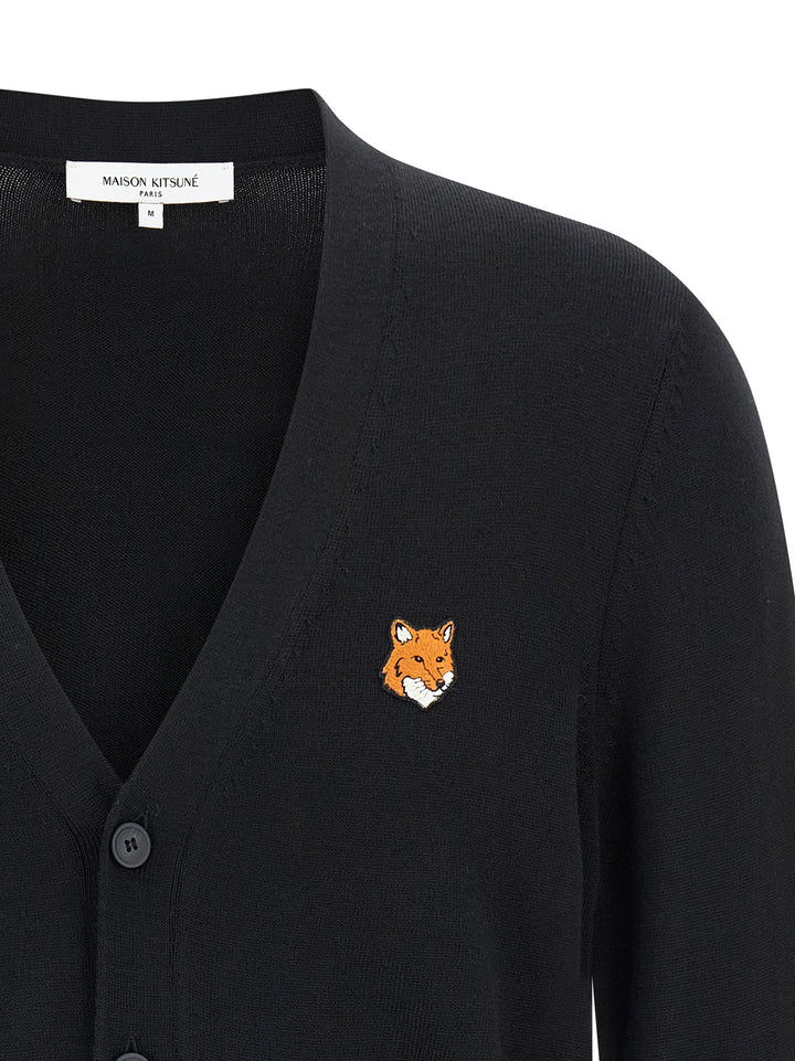 Maison Kitsune Fox Head Sweaters and Cardigans - Black | a4a75f43d3ad80105f7dcc861a0834b10955ac4b