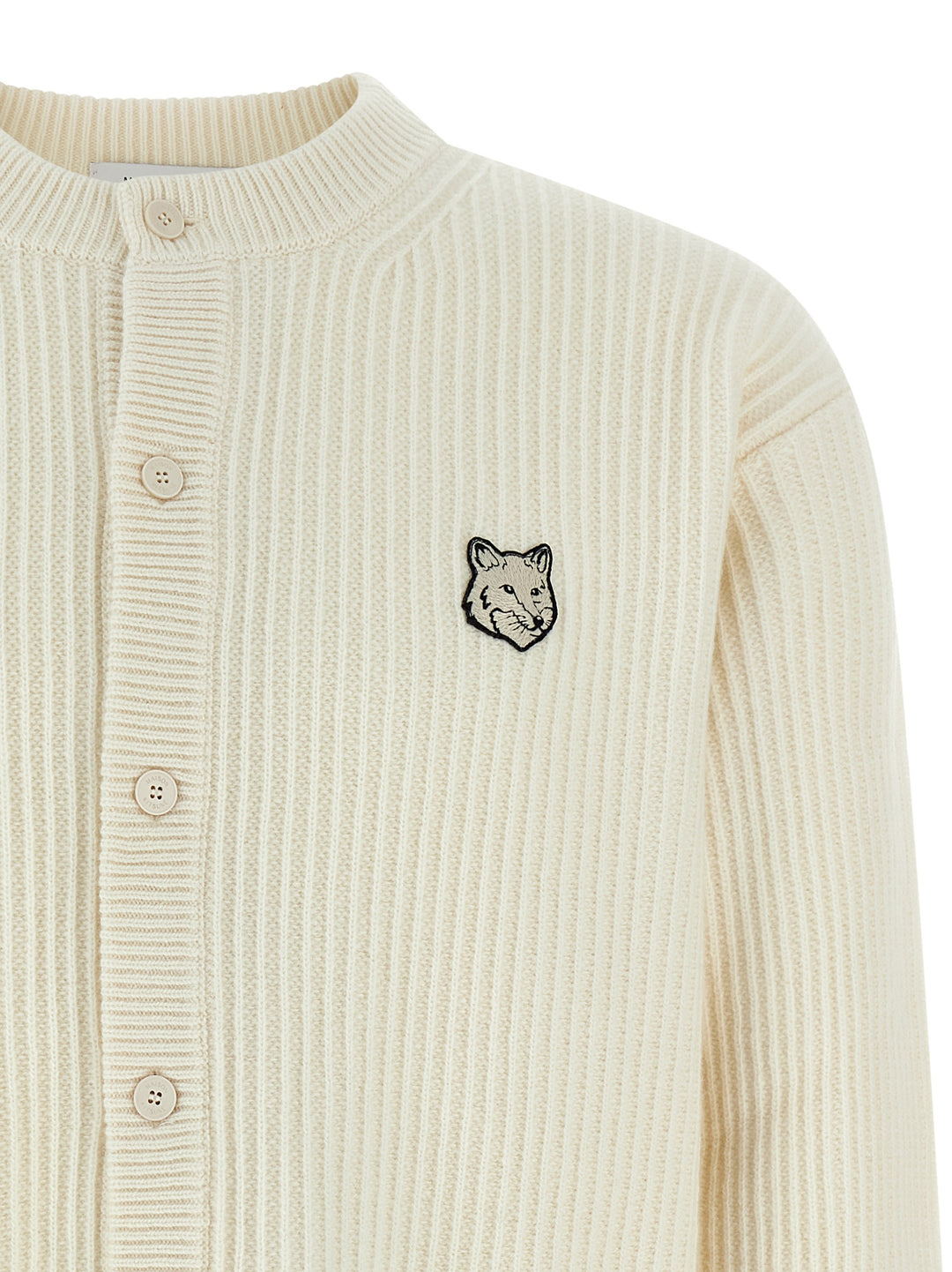 Maison Kitsune Fox Head Sweaters and Cardigans - White | 665d222bb400ffbc2f09f1bc70b953316603b9ec
