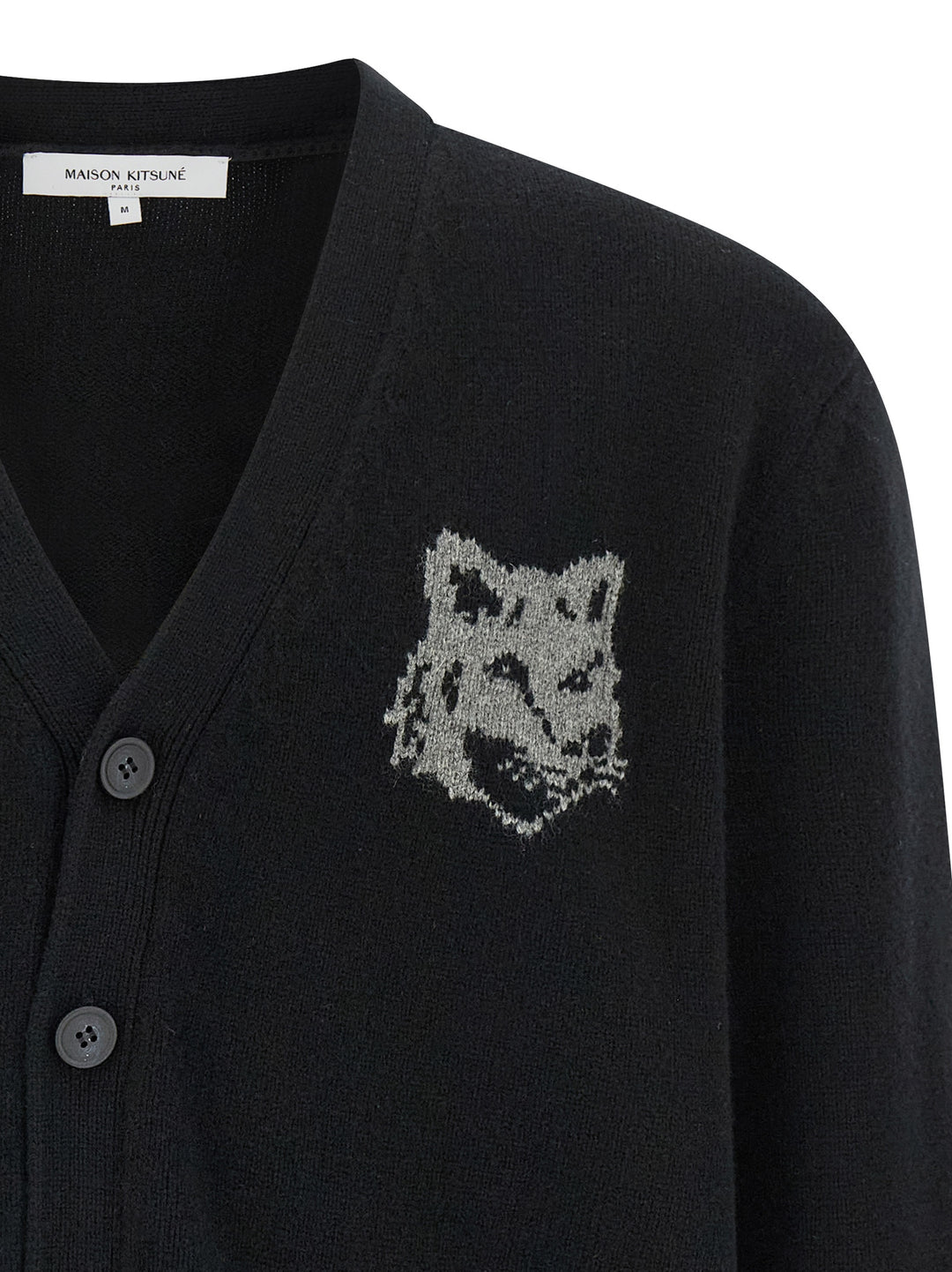 Maison Kitsune Fox Head Sweaters and Cardigans - Black | b4ab2c832b2153d5bd3693d8463e2d18e10f2d31