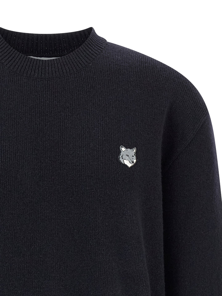 Maison Kitsune Fox Head Sweaters and Cardigans - Blue | f0bff2a72204e82399a2ea7b732e1b9b09c5899d