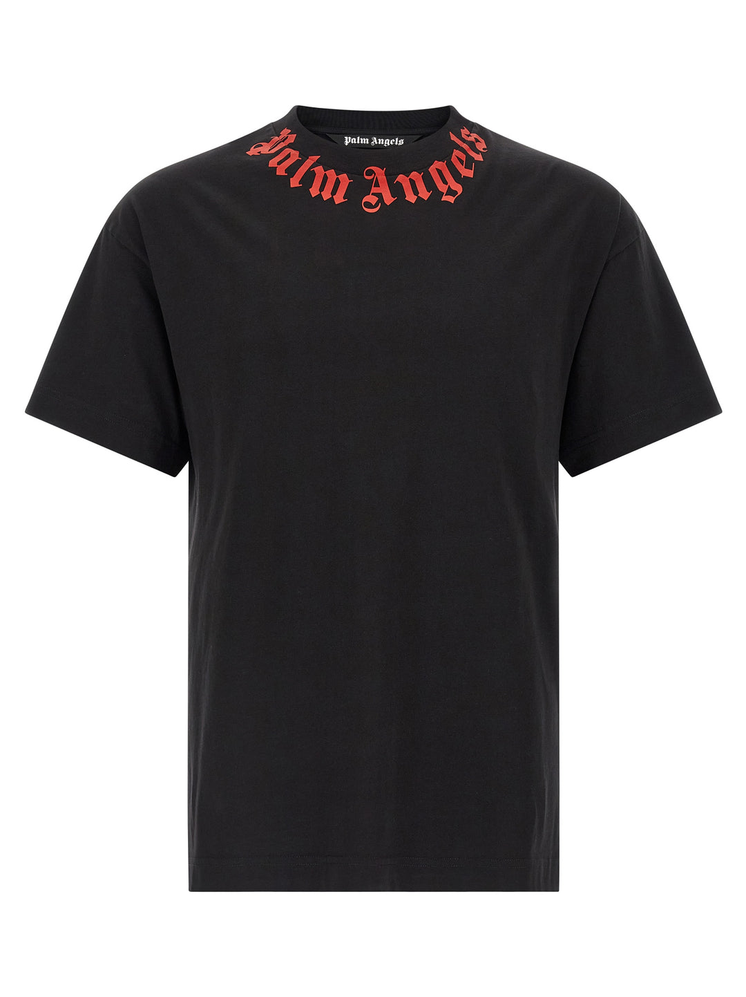 Palm Angels Neck Logo T-shirt - Black | 7f0b15f94bec5ddba9c3c50b27cf891fa6821f8f
