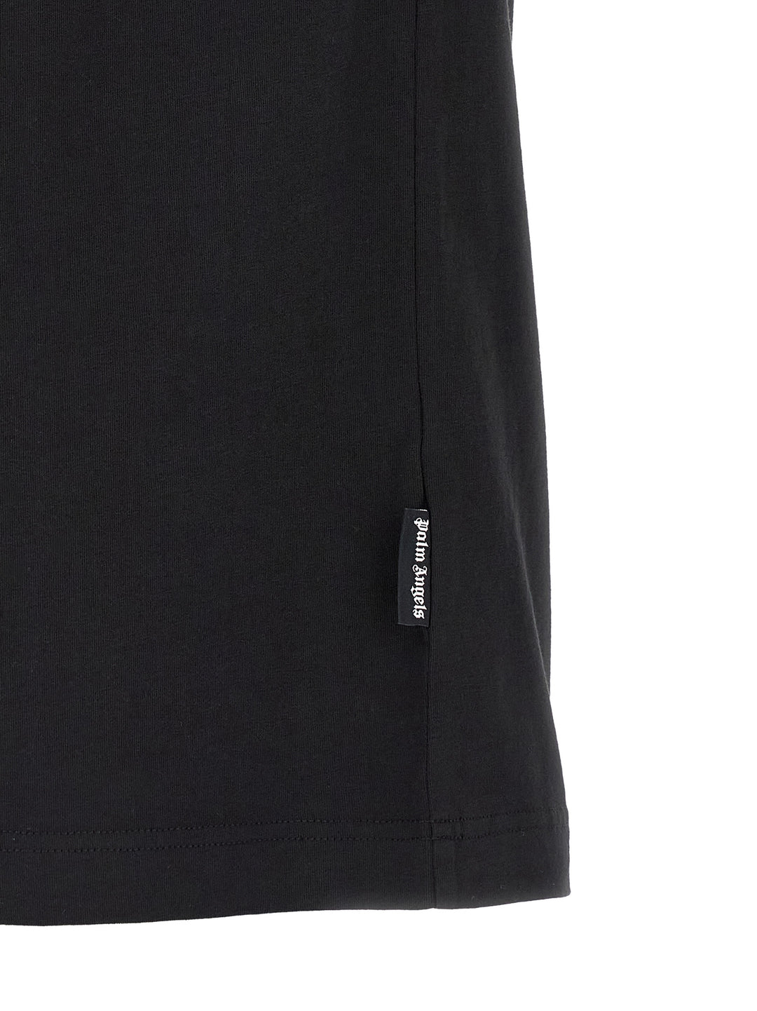 Palm Angels Neck Logo T-shirt - Black | 9a41dcd043b81f682ada89c3c18b964291b4a625