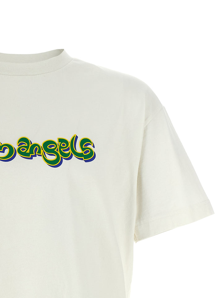 Palm Angels Thai Logo T-shirt - White | b36bbd3ae25e49fc8b96d5d73b4a61b98a1d9917