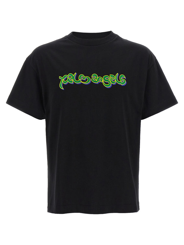 Palm Angels Thai Logo T-shirt - Black | bcfd9bba5e9767904e7d3118ef87bb296f269fce