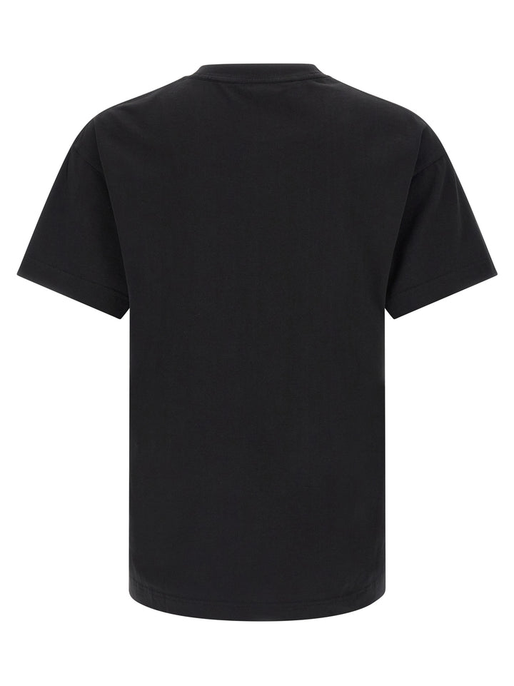 Palm Angels Curved Logo T-shirt - White/Black | 6eac24c187c14a53c5ca4596157ea0131e2fde15
