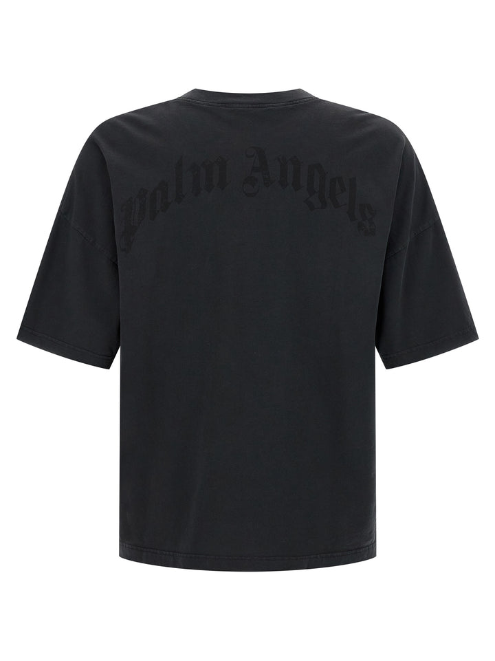 Palm Angels Curved Logo T-shirt - Black | aa879de4ad16e96366f06500875fd59dea8acb64