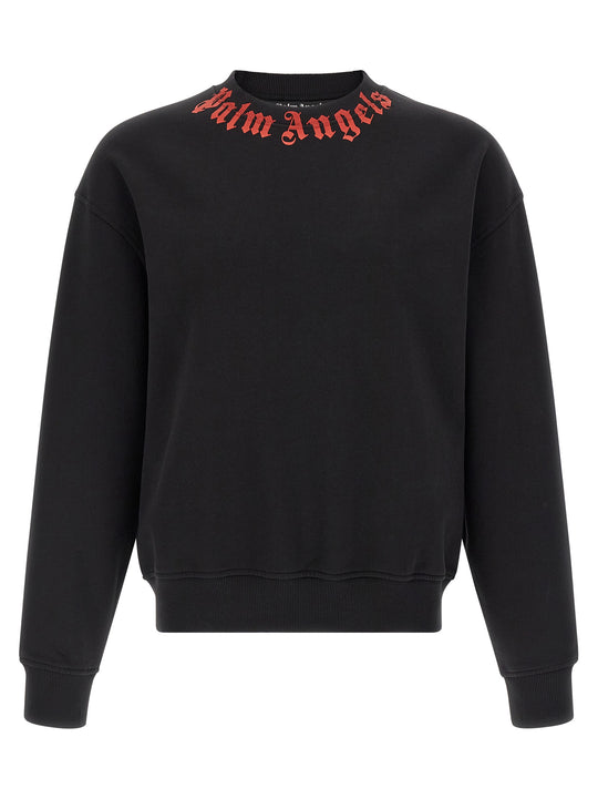 Neck Logo Sweatshirt Black