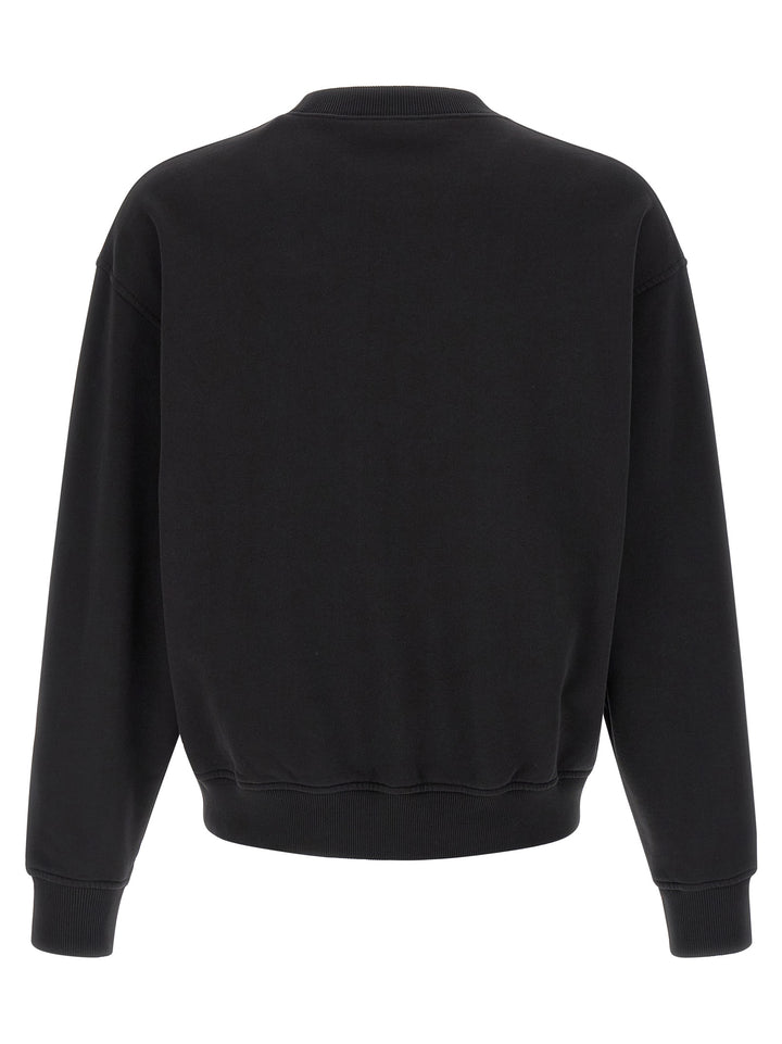 Palm Angels Neck Logo Sweatshirt - Black | 688dfedf5e1bf823259467fbe87e274b577f62eb