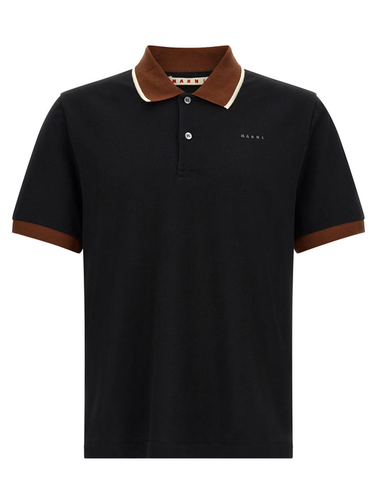 With Contrasting Details Polo Black