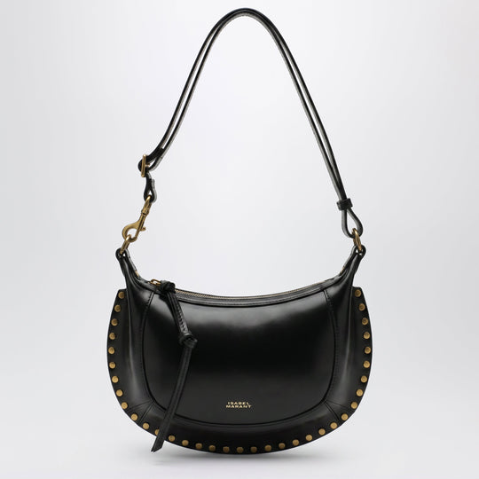 Oskan Moon Studded Calfskin Leather Bag In Black