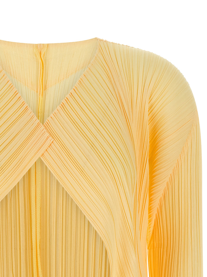 Pleats Please Issey Miyake Mellow Pleats Sweaters and Cardigans - Yellow | 763d2f05d639d21a8162cd4ca555fb9e48567e5d
