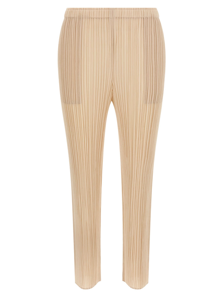 Pleats Please Issey Miyake Monthly Colors: July Pants - Beige | f79d613e0d4deea1461fdcf9710f88ded5dc0090