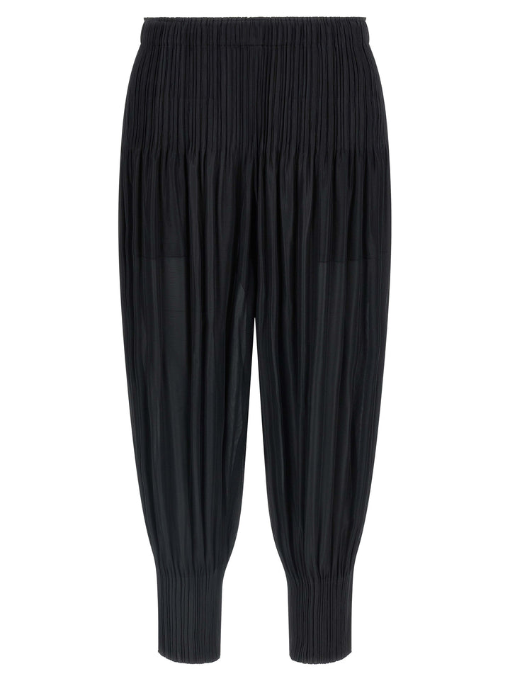 Pleats Please Issey Miyake Fluffy Basics Pants - Black | 121e6dd3e543bff02f650571407ada5f87ab83a4