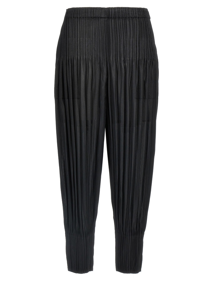 Pleats Please Issey Miyake Fluffy Basics Pants - Black | 27c5d27ade40c41760dedc299709ef9f50b227f9