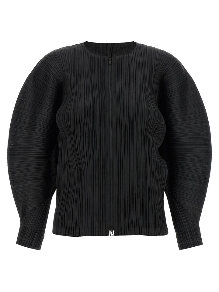 Pleats Please Issey Miyake Monthly Colors: April Puffer Jackets - Black | 47ef08d53697cd5e9b1ab8ddc34dd51103ad0a55
