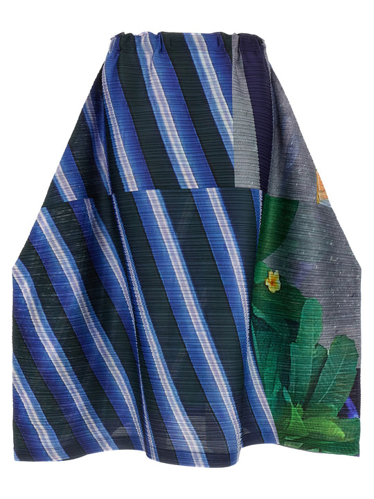 City Collage Skirts Blue