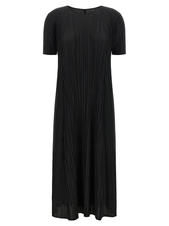 Mellow Pleats Dresses Black