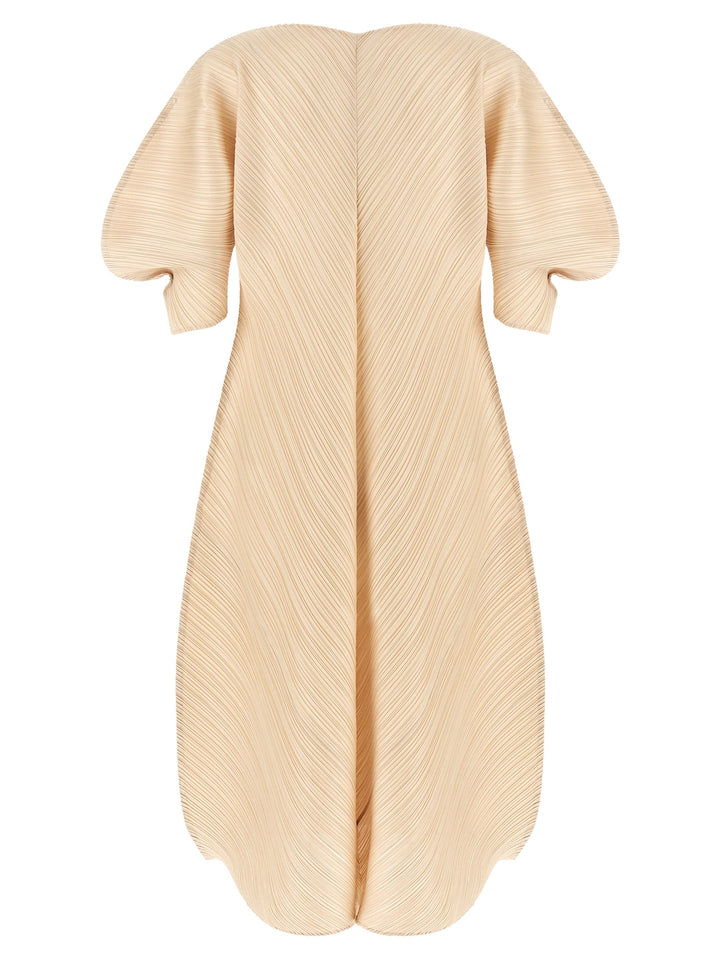 Pleats Please Issey Miyake Sculptural Sleeve Dress Dresses - Beige | 191fcabf924effae5cf1ea1fc29545060a0652db