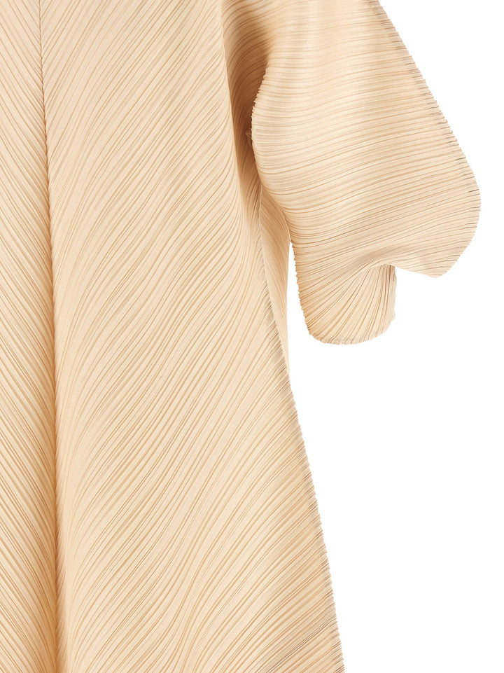 Pleats Please Issey Miyake Sculptural Sleeve Dress Dresses - Beige | 591f1633bf8ed67242102823693ed8e71d918886