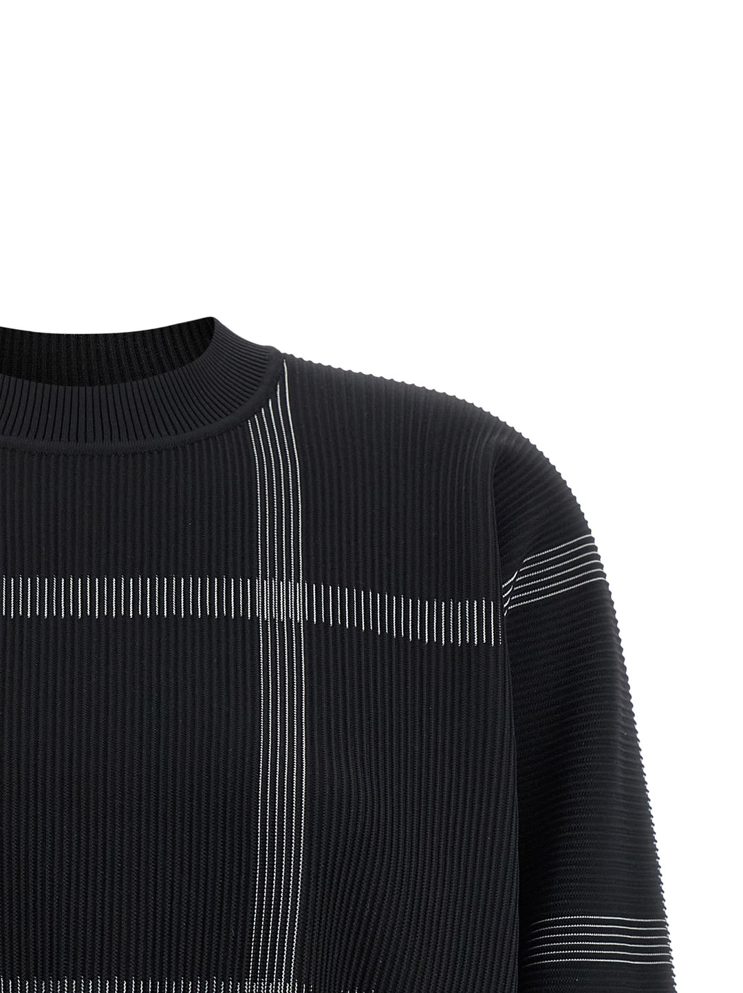 Pleats Please Issey Miyake Crossing Knit Sweaters and Cardigans - Black | 90ccca131746a57f8c76c2229a589b709969f155