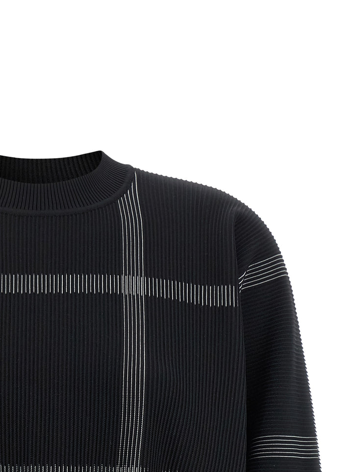 Pleats Please Issey Miyake Crossing Knit Sweaters and Cardigans - Black | 90ccca131746a57f8c76c2229a589b709969f155