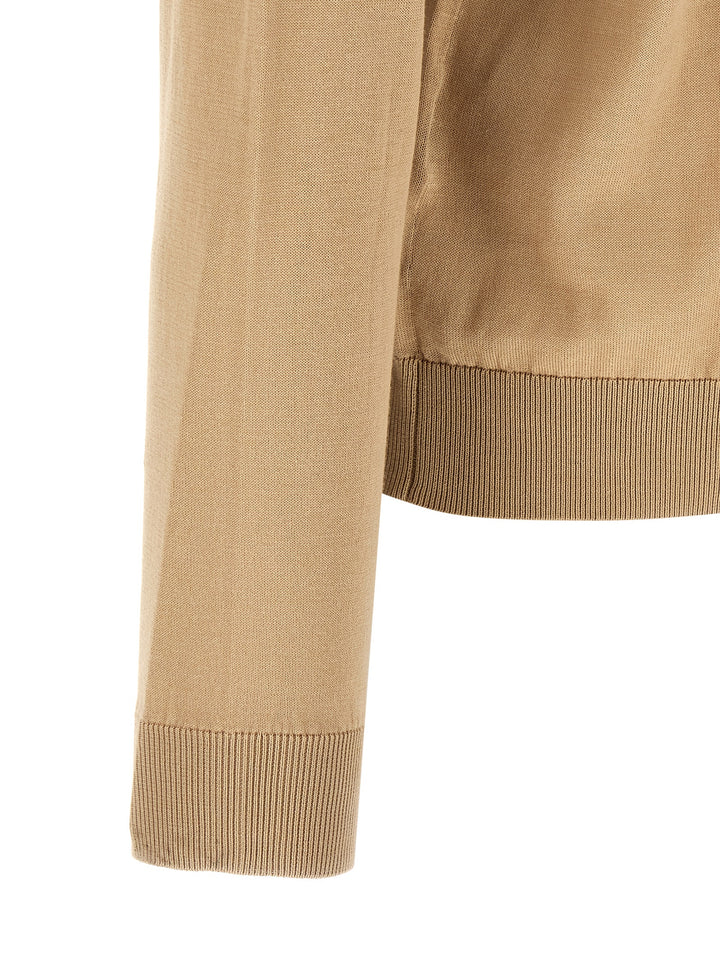 Riviera Project Cotton And Silk Sweater Sweaters and Cardigans - Beige | 75370f11214af70d5edfa438acc88f7492de4bfe