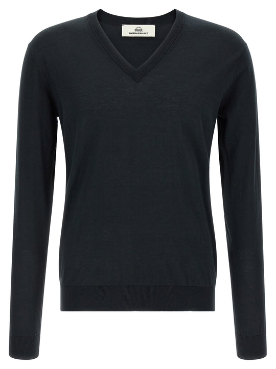 Cotton And Silk Sweater Sweaters And Cardigans Blue