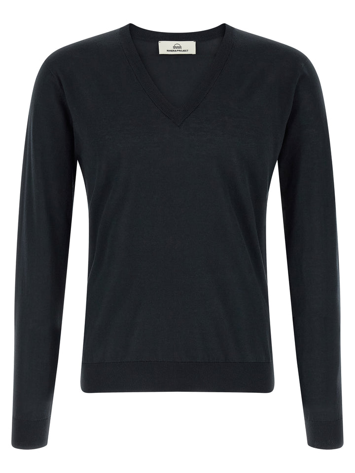 Riviera Project Cotton And Silk Sweater Sweaters and Cardigans - Blue | e1ed112efae2802e3fd0b907718c7b191b4919ae