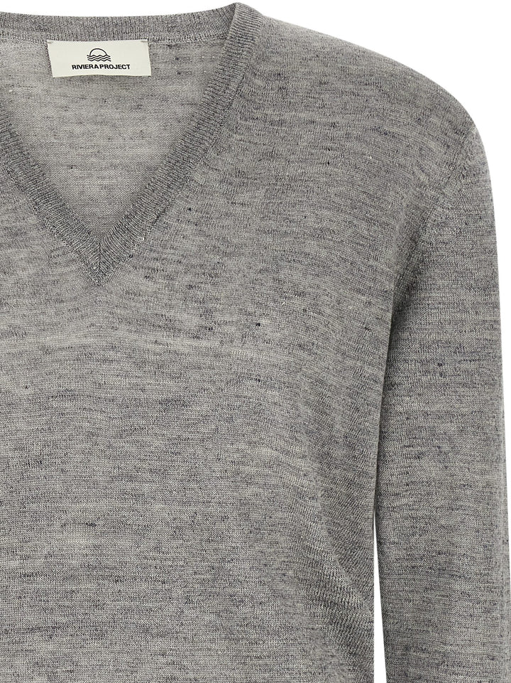 Riviera Project Linen And Silk Sweater Sweaters and Cardigans - Gray | 3d3b5ef0ae0a1f0280237db82b9931b5e2098b05