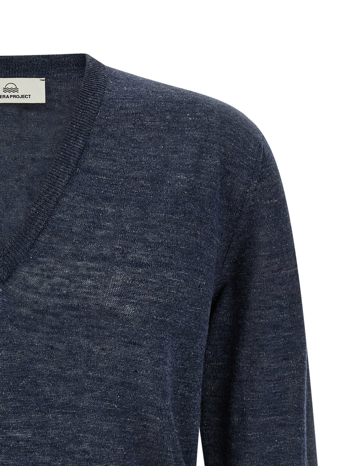 Riviera Project Linen And Silk Sweater Sweaters and Cardigans - Blue | 5054195ffff8ee2e056735146ba6c390b15289c0