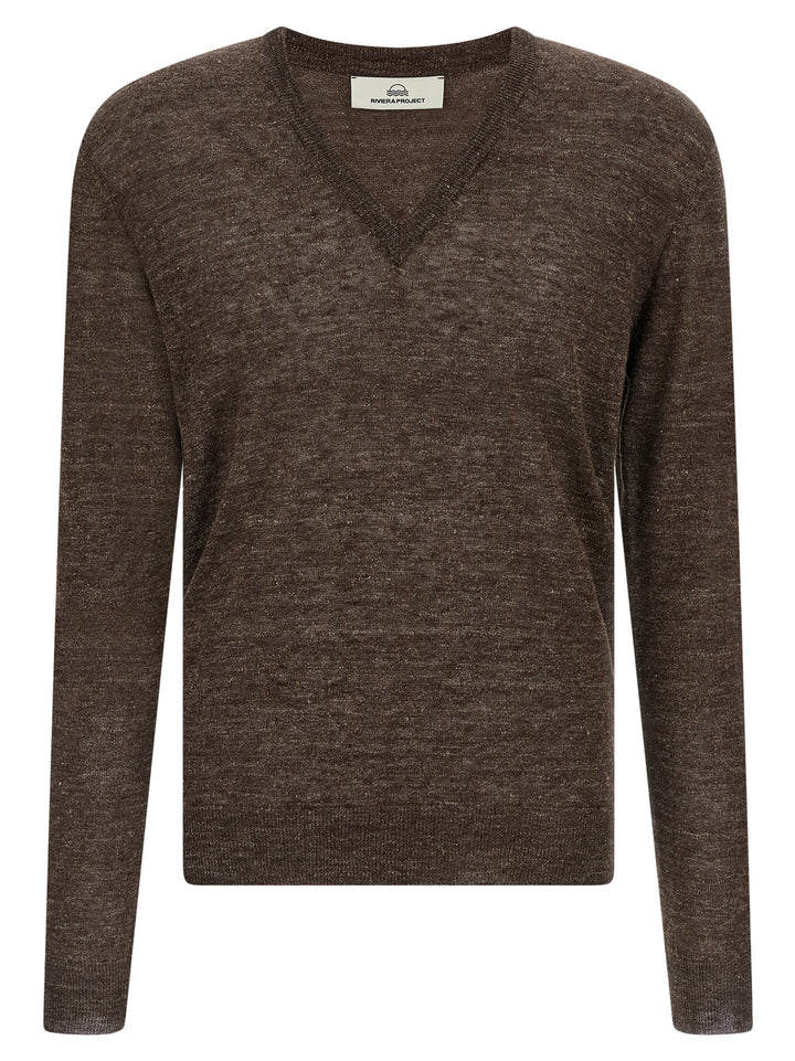 Riviera Project Linen And Silk Sweater Sweaters and Cardigans - Brown | 9984cdf9b7ae574a114e1a63a8e2722ab2d27ebc